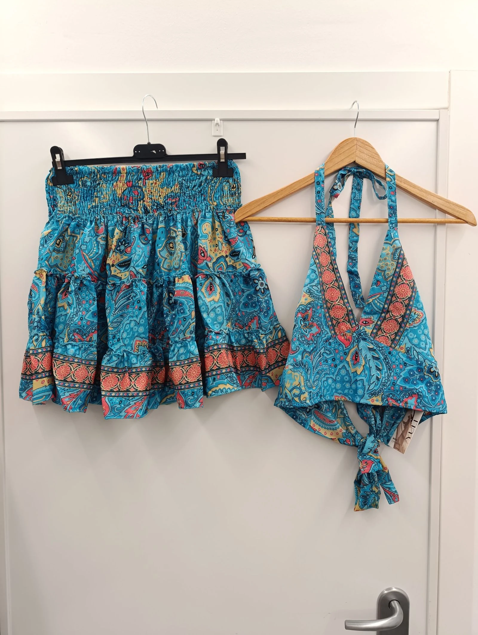 Ensemble en soie bleue – photo 6